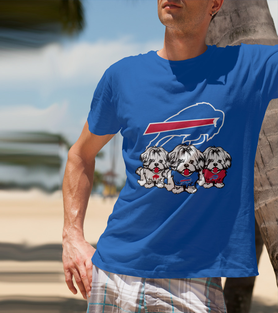 Buffalo Bills Shih Tzu Trio T-Shirt