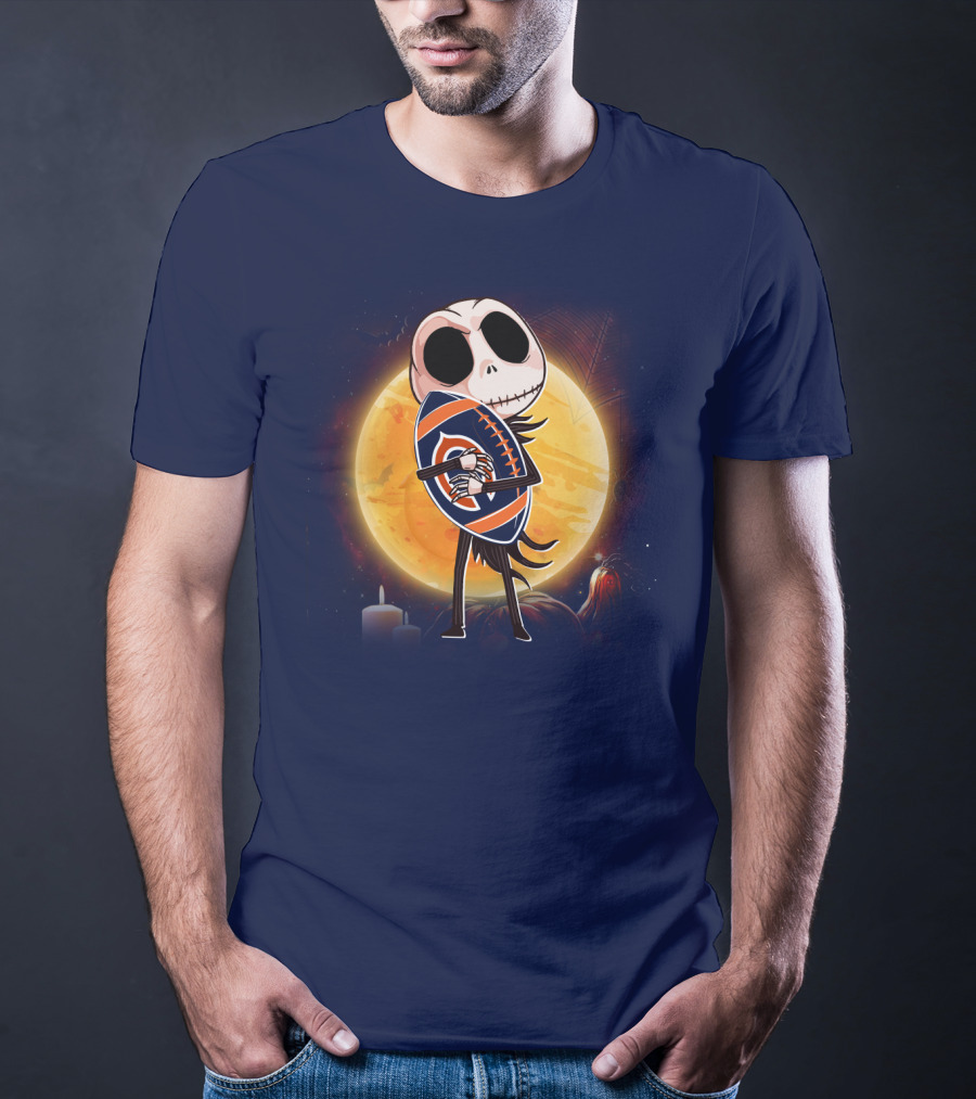 Jack Holding Bears Football In Moonlight T-Shirt