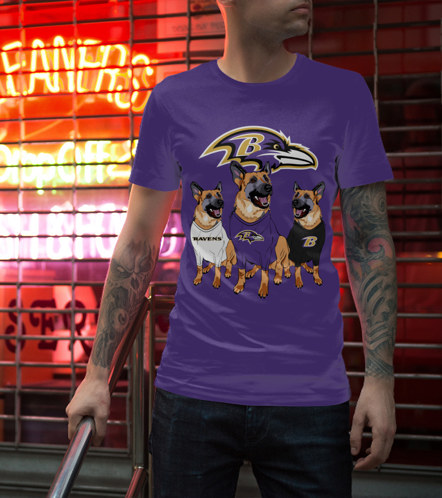 Ravens German Shepherd Trio T-Shirt