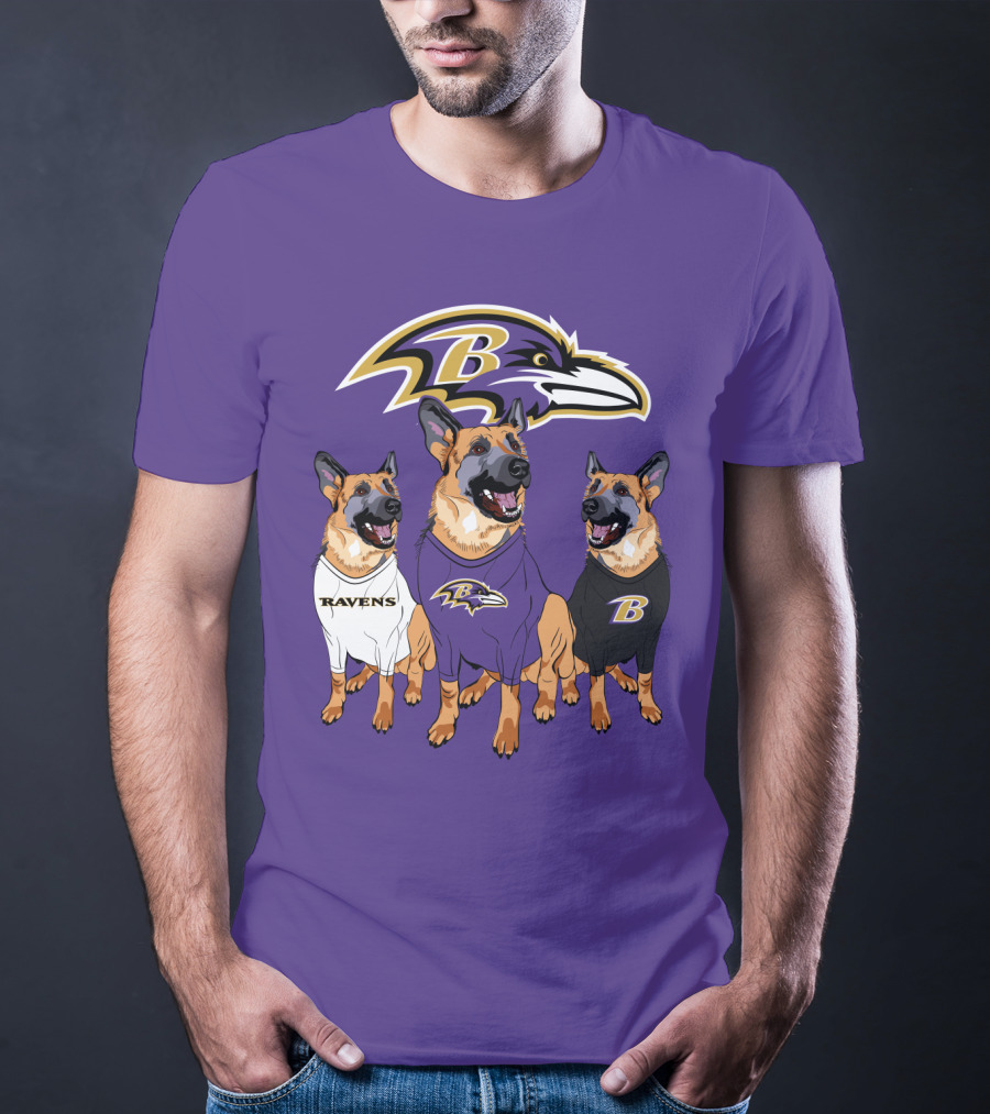 Ravens German Shepherd Trio T-Shirt