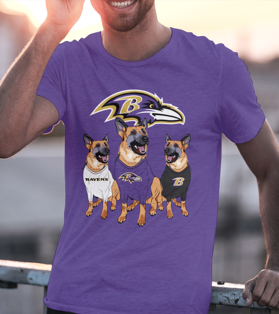 Ravens German Shepherd Trio T-Shirt