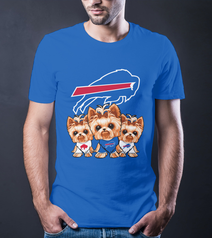 Buffalo Bills Yorkshire Terrier With Team T-Shirt
