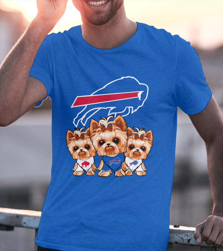 Buffalo Bills Yorkshire Terrier With Team T-Shirt