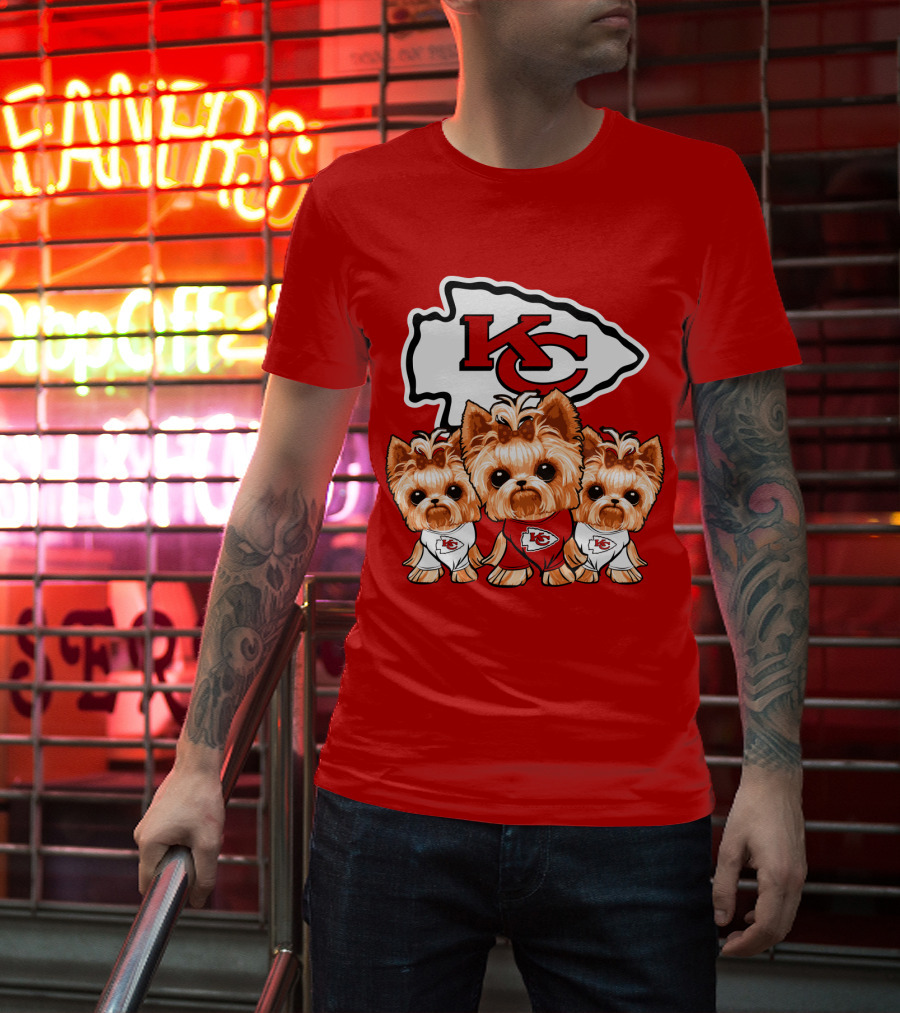 Kansas City Chiefs Yorkshire Terrier T-Shirt