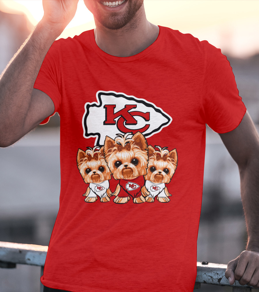Kansas City Chiefs Yorkshire Terrier T-Shirt