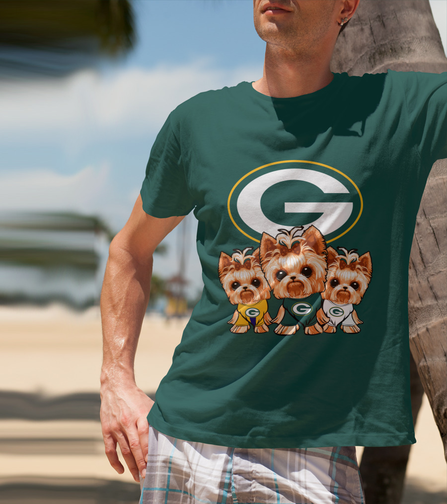 Green Bay Packers Yorkie Trio T-Shirt