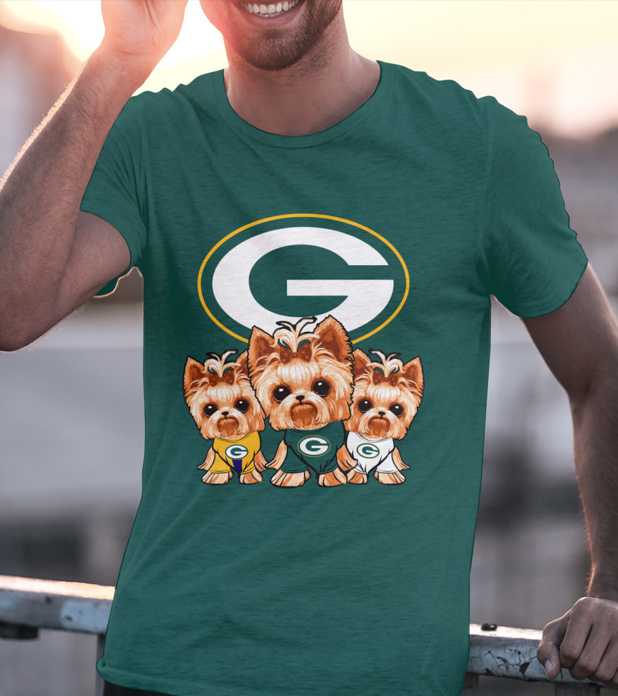Green Bay Packers Yorkie Trio T-Shirt