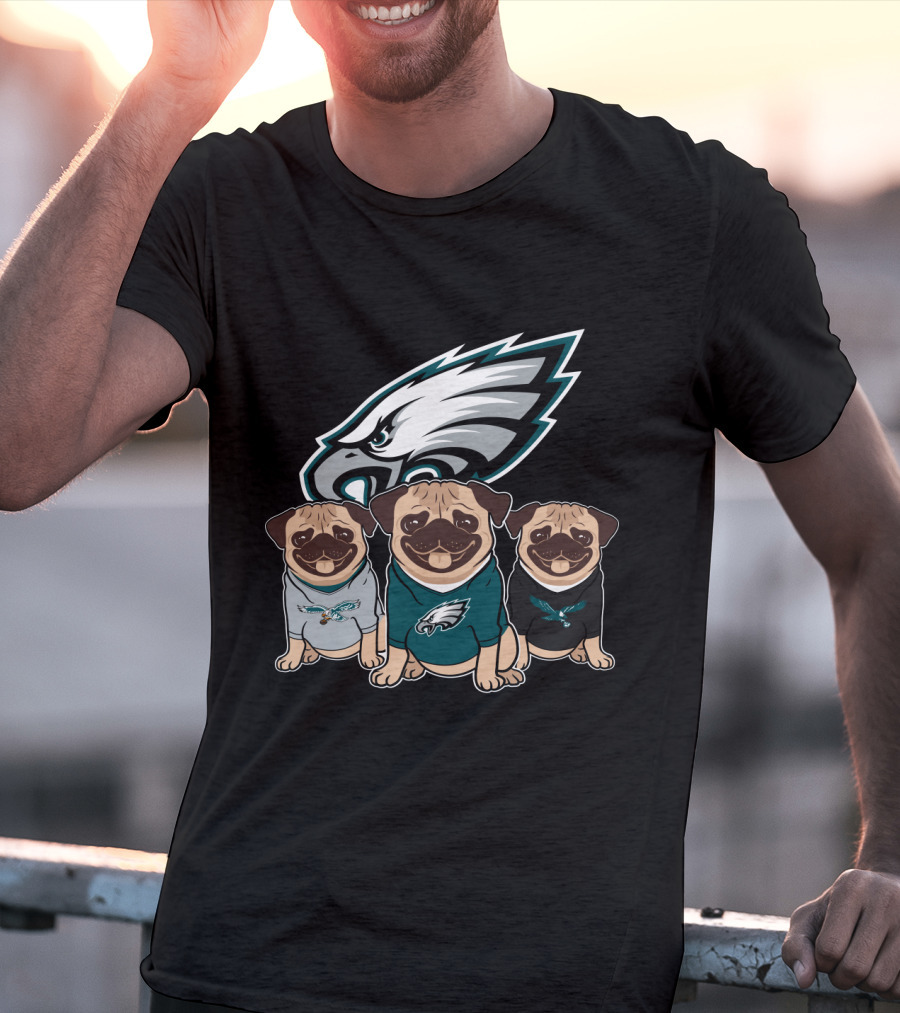 Philadelphia Eagles Pugs T-Shirt