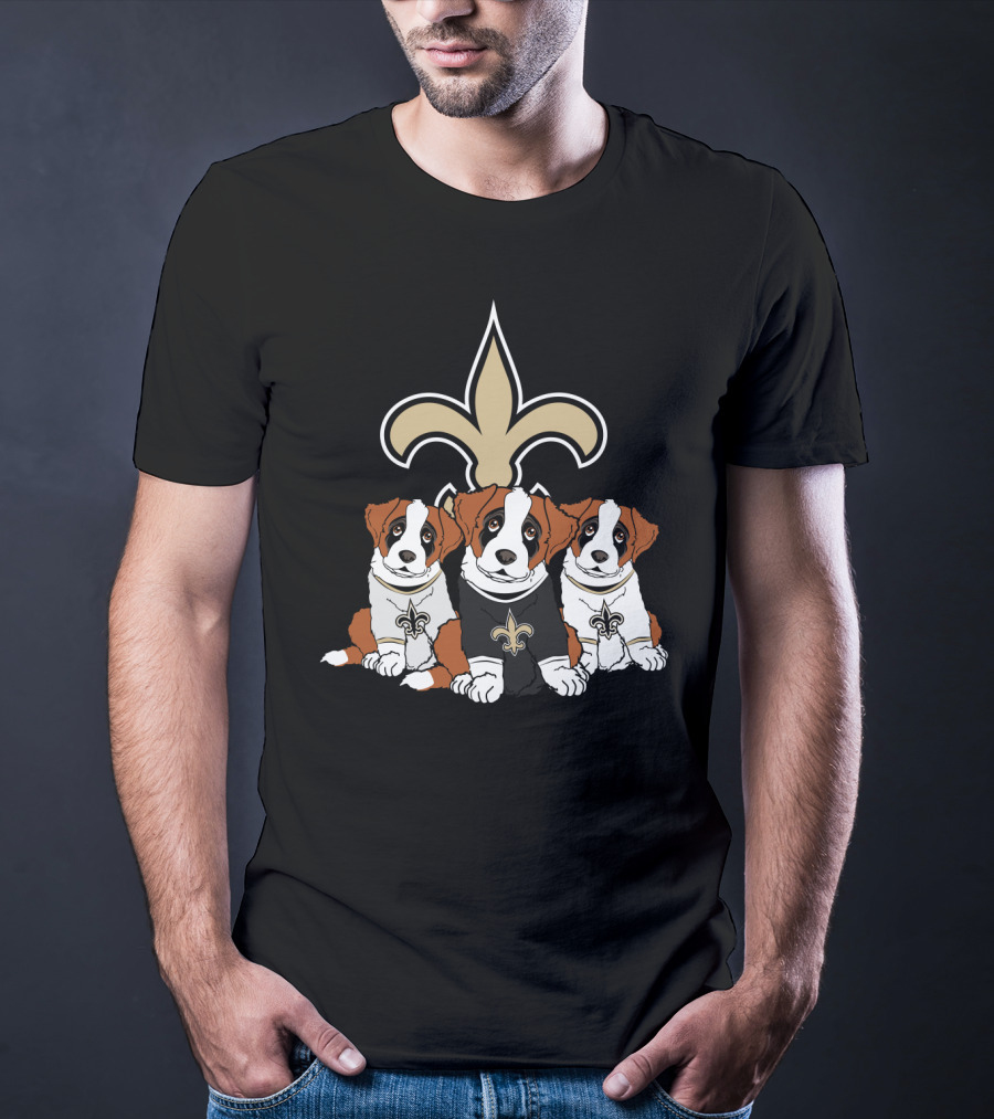 New Orleans Saints Puppy Trio T-Shirt