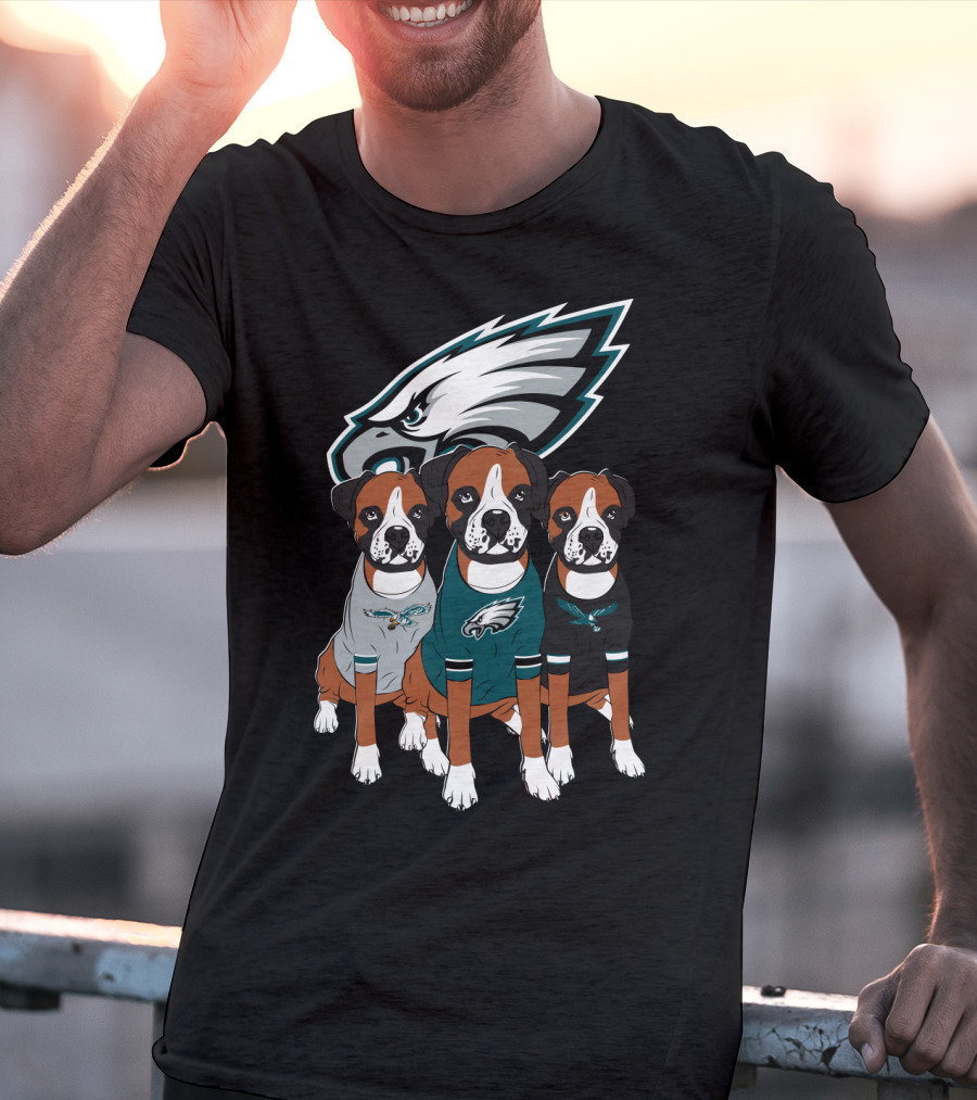 Philadelphia Eagles Boxer Dogs T-Shirt