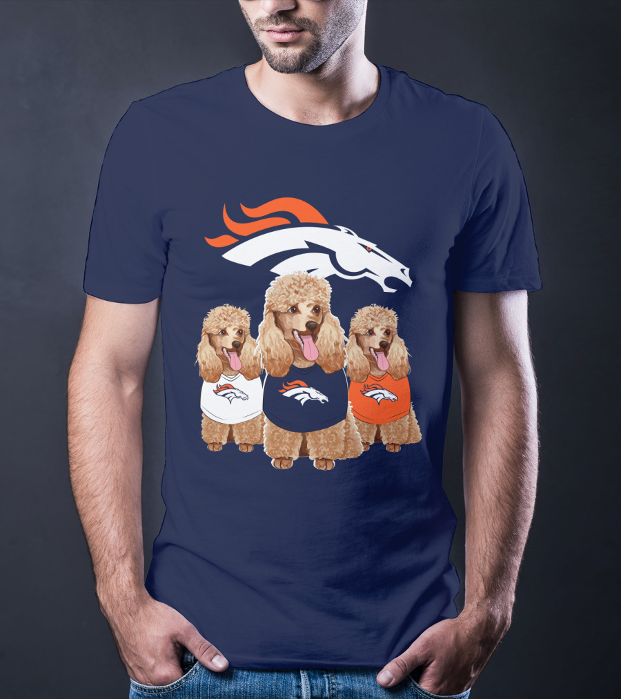 Denver Broncos Poodle T-Shirt
