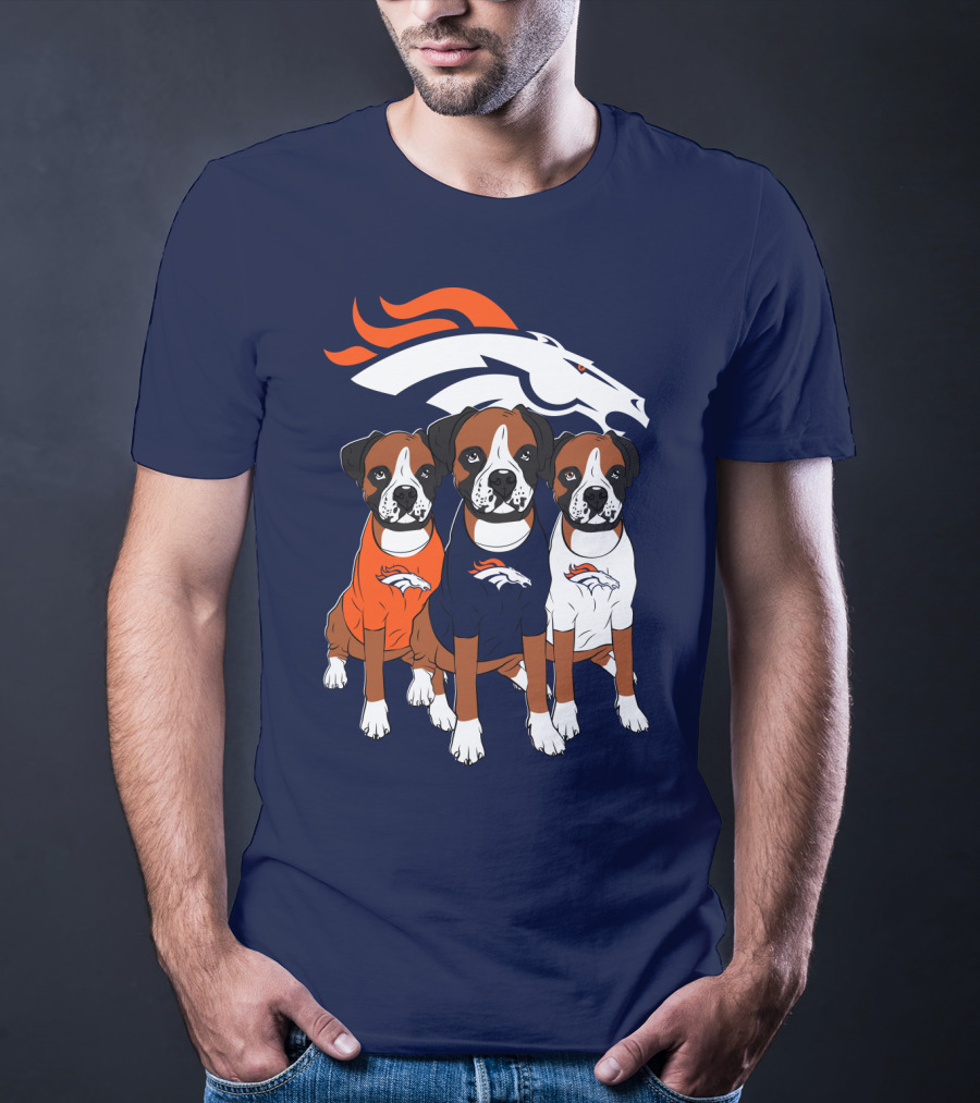 Denver Broncos Boxer Dogs T-Shirt