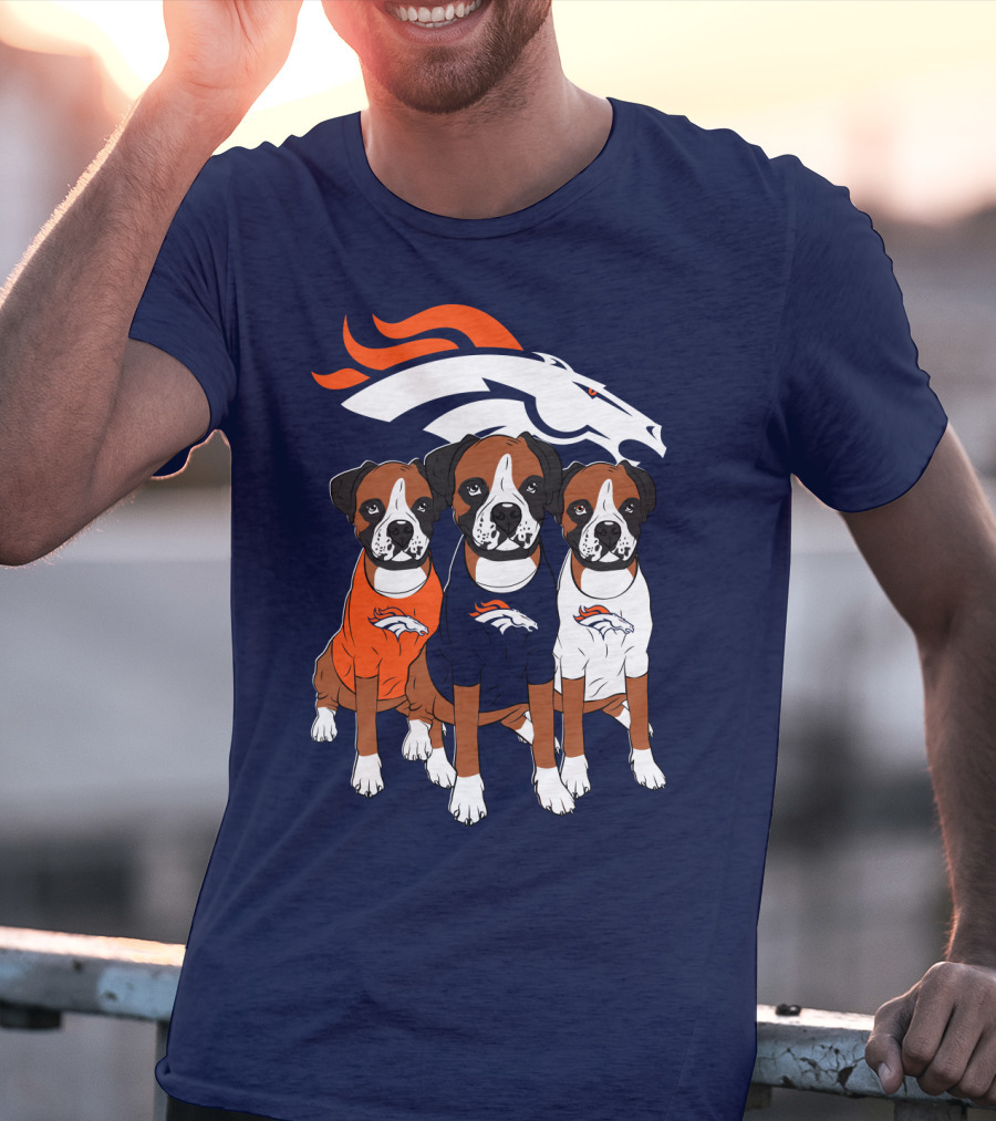 Denver Broncos Boxer Dogs T-Shirt