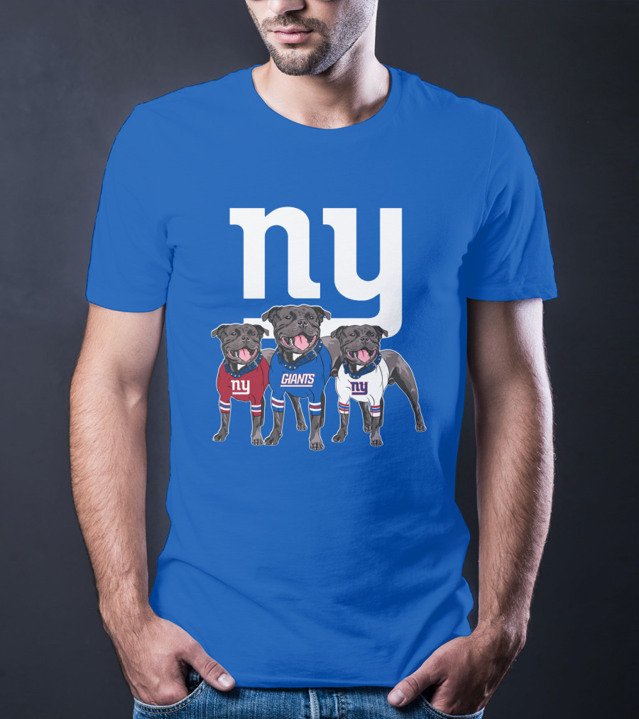 Ny Giants Pug Trio T-Shirt