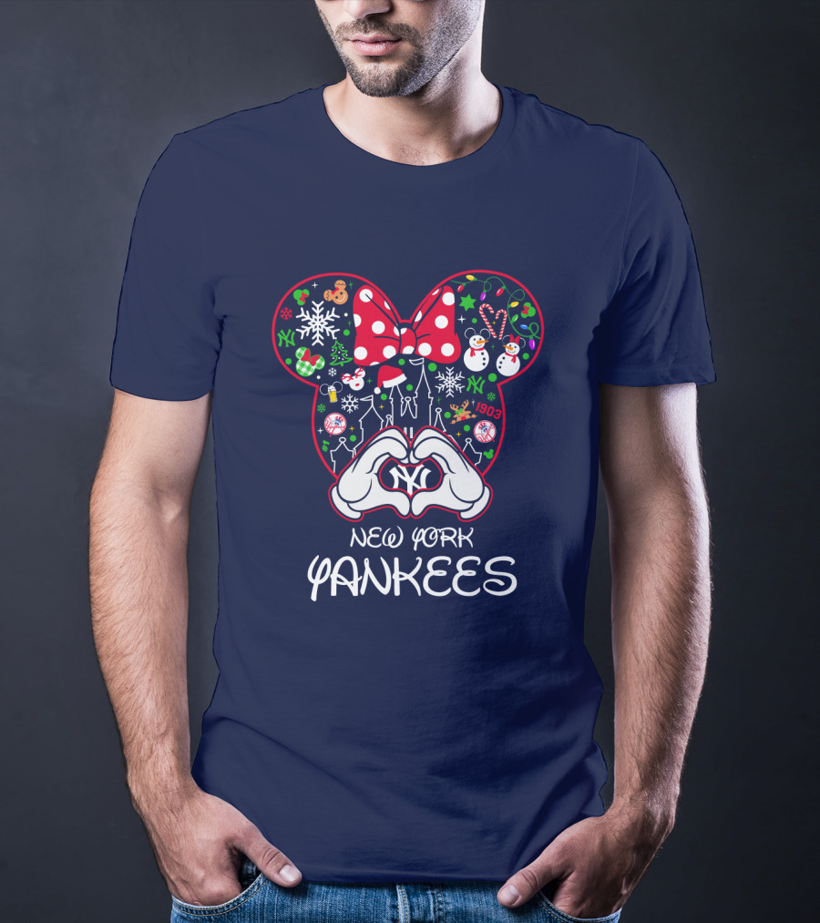 New York Yankees Festive Mouse Ears Holiday Edition T-Shirt