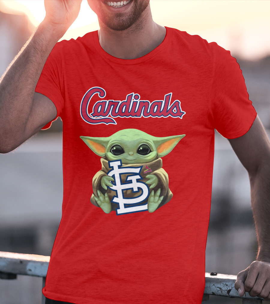 Cardinals Baby Yoda Holding St. Louis T-Shirt