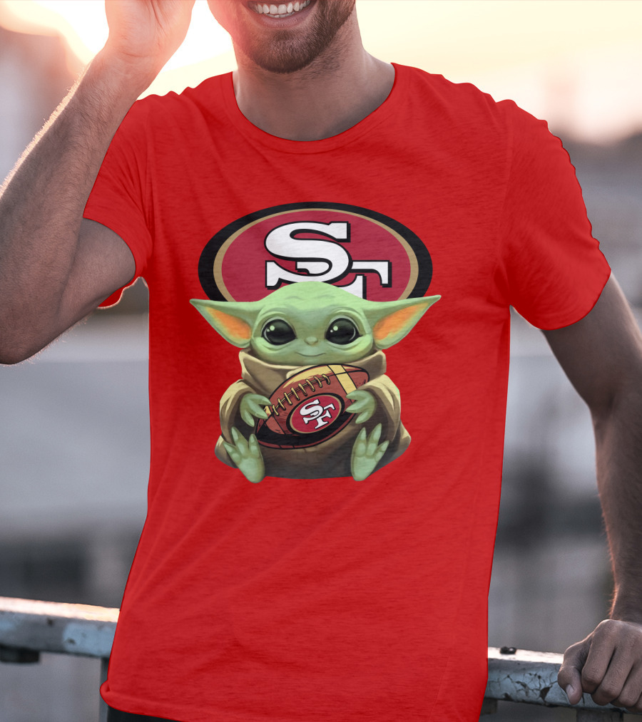 Baby Yoda San Francisco 49ers Football T-Shirt