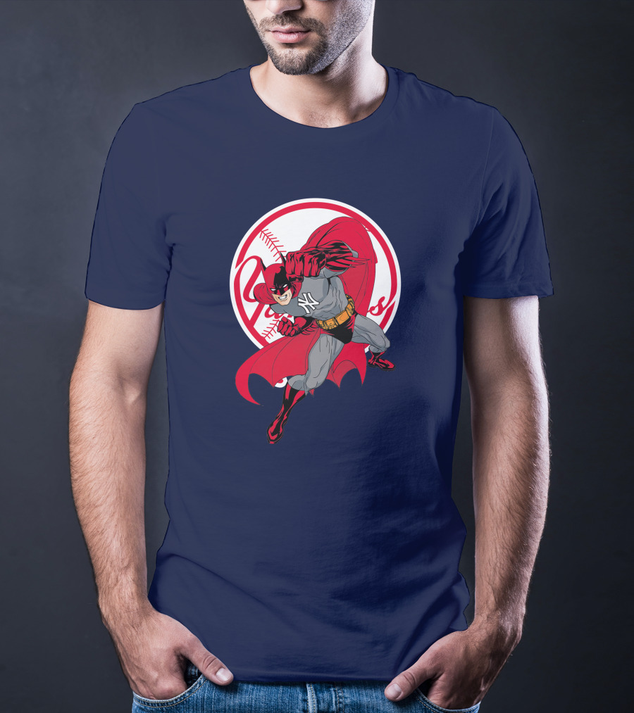 Batman Yankees Baseball Hero Iconic Mashup T-Shirt