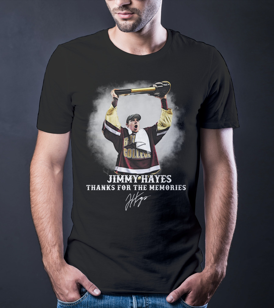 Jimmy Hayes Boston College Thanks For The Memories T-Shirt