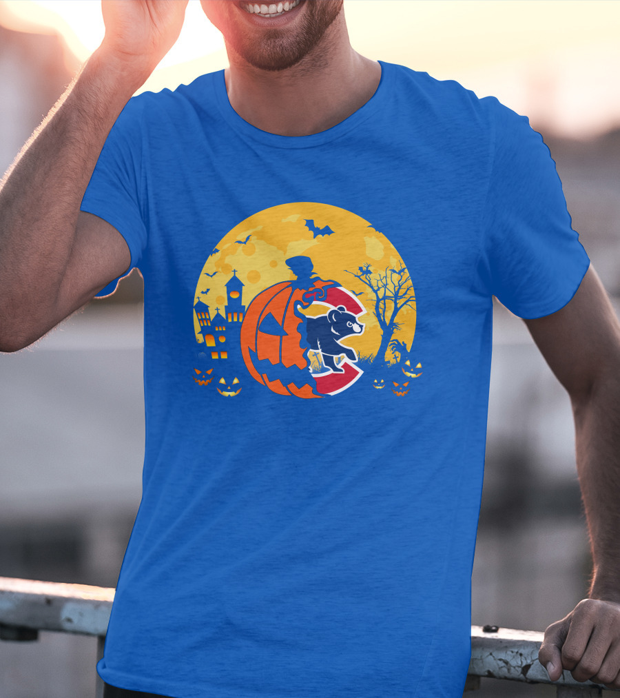 Chicago Cubs Halloween Full Moon T-Shirt