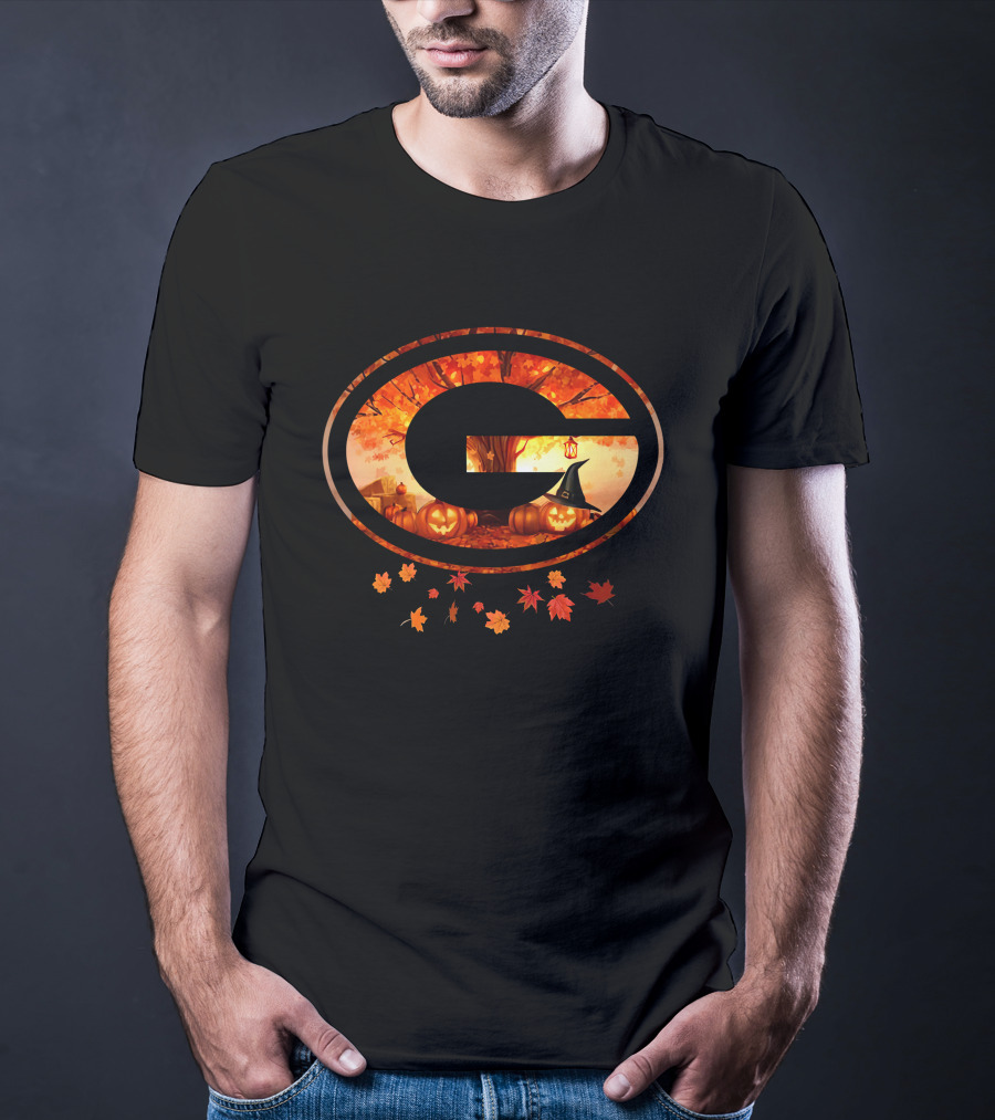 G Autumn Pumpkins Halloween Leaves T-Shirt