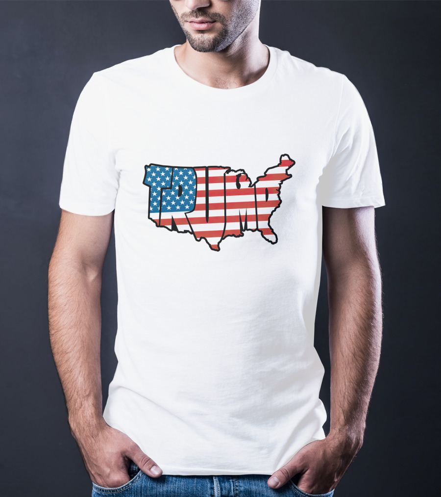 Trump Usa Flag Map T-Shirt