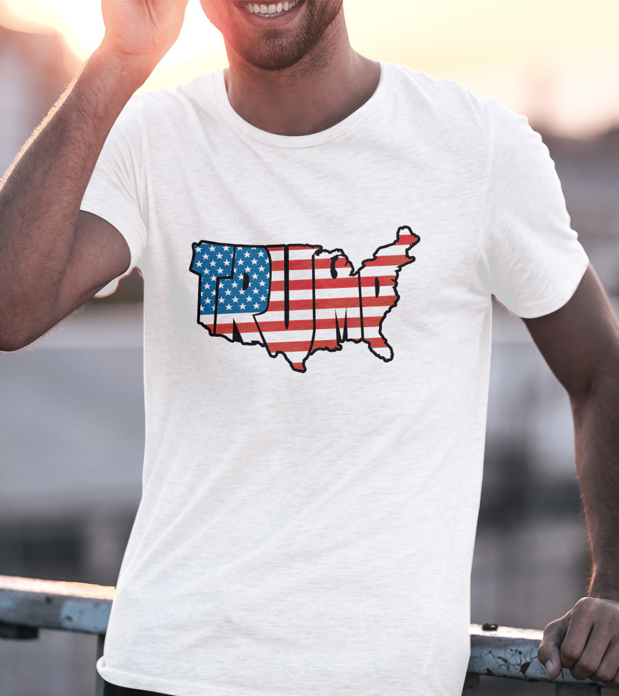 Trump Usa Flag Map T-Shirt