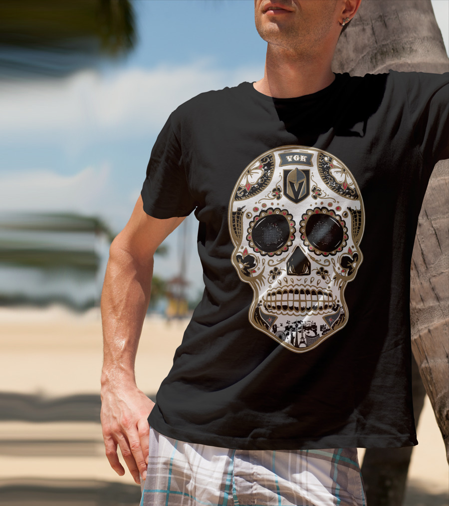 Vgk Sugar Skull Golden Knights T-Shirt