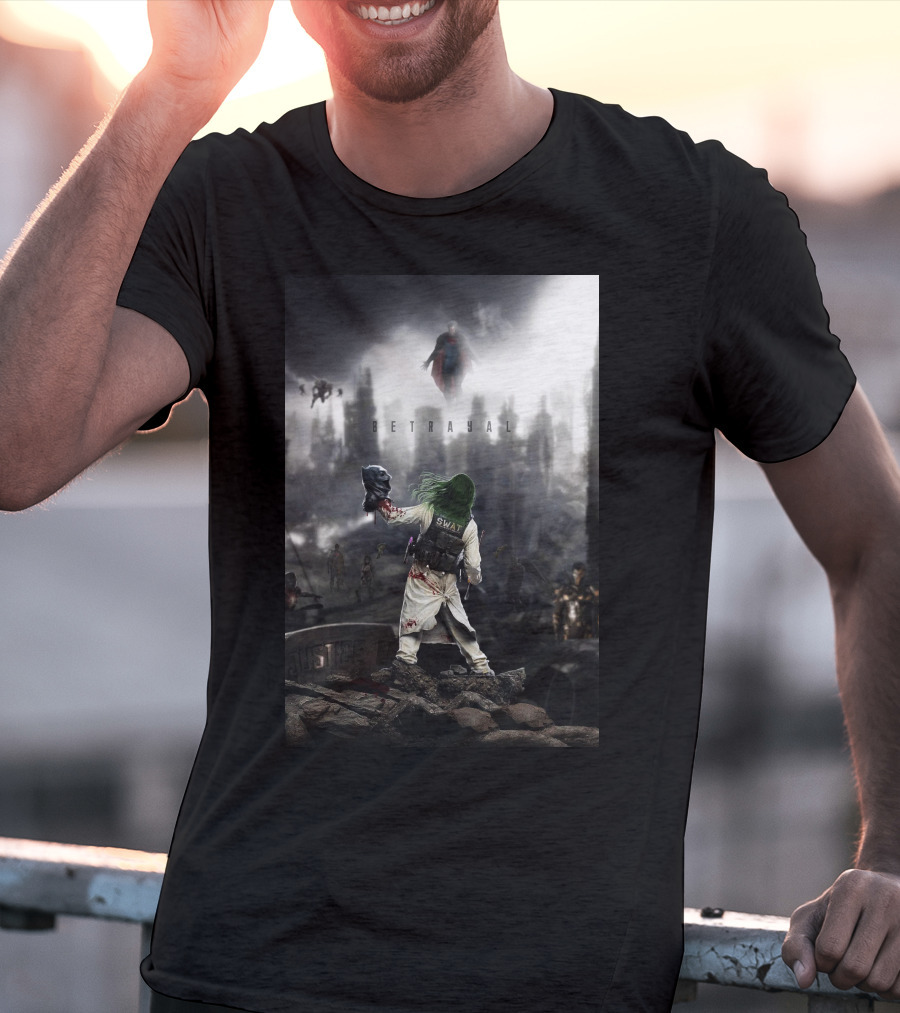 Betrayal Swat Superman Post-Apocalyptic Scene T-Shirt