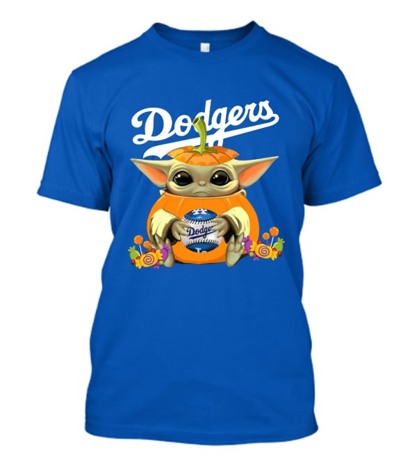 Dodgers Baby Yoda Pumpkin Halloween T-Shirt