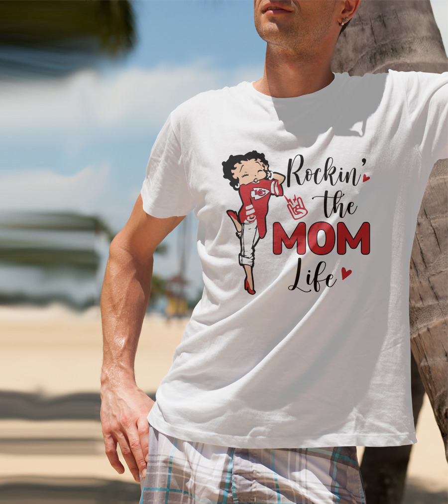Rockin' The Mom Life Kansas City Football Fan Edition T-Shirt