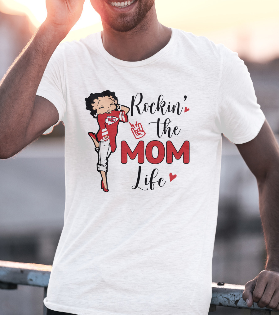 Rockin' The Mom Life Kansas City Football Fan Edition T-Shirt