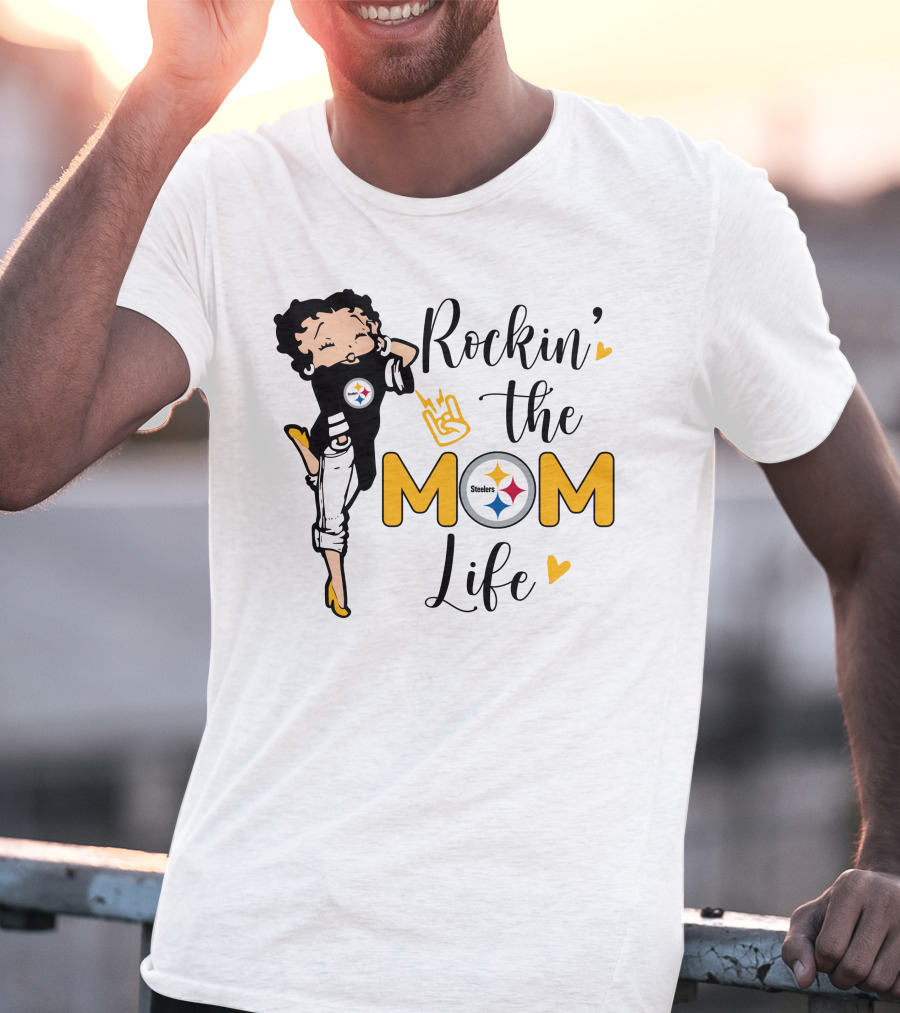 Rockin' The Mom Life Steelers T-Shirt