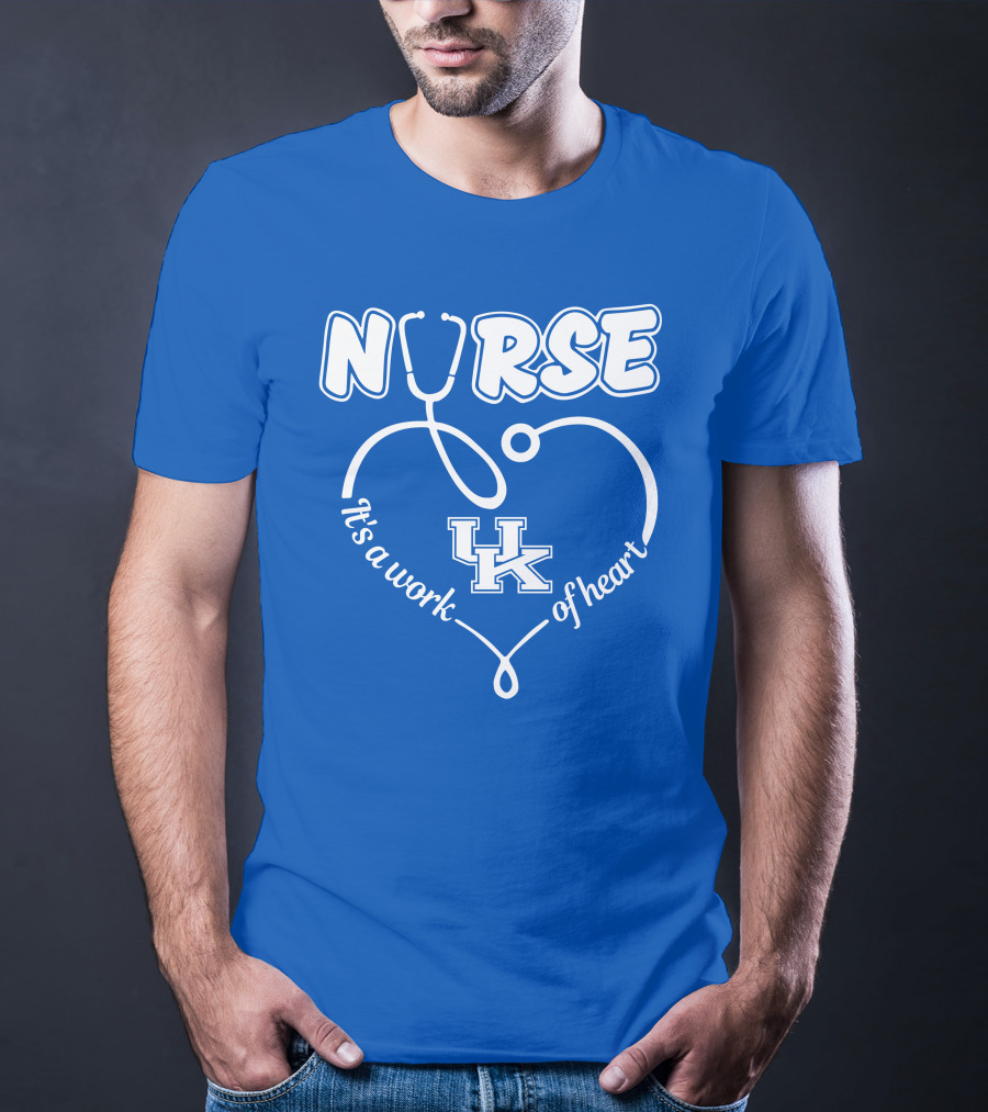 Nurse It's A Work Of Heart Uk Stethoscope T-Shirt