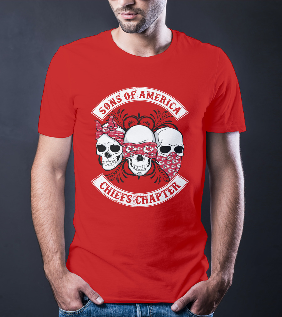 Sons Of America Chiefs Chapter Skulls T-Shirt