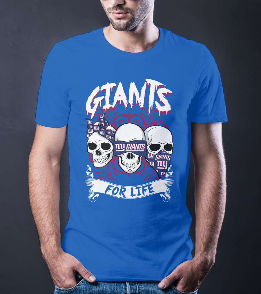 Giants Ny Giants Skulls For Life T-Shirt