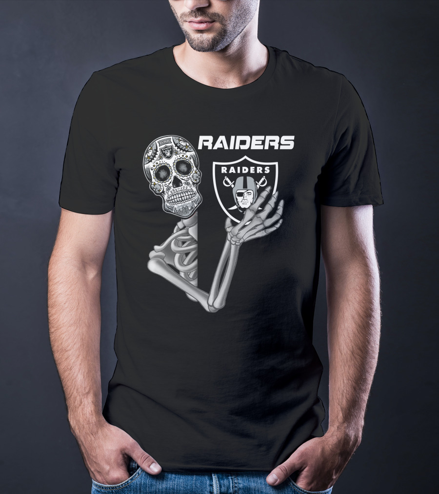 Raiders Skeleton Sugar Skull T-Shirt