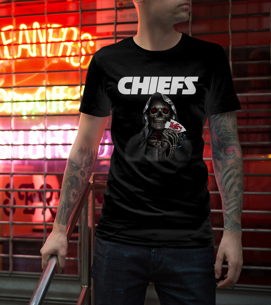 Chiefs Grim Reaper With Kc Arrowhead T-Shirt