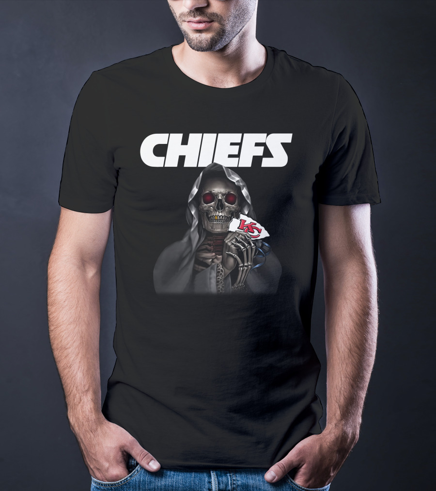 Chiefs Grim Reaper With Kc Arrowhead T-Shirt