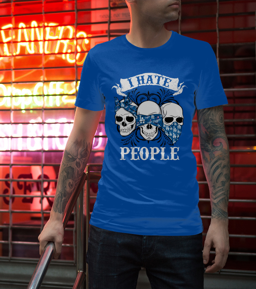 I Hate People Los Angeles Dodgers T-Shirt