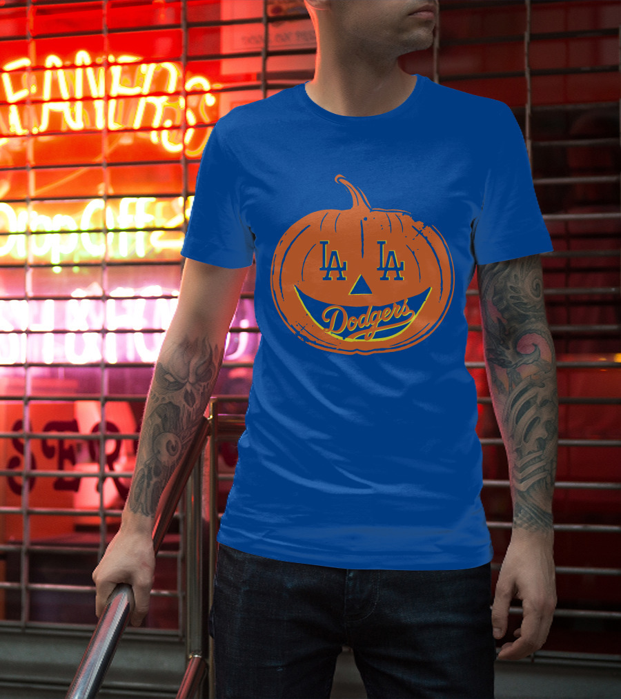 La Dodgers Halloween Pumpkin T-Shirt