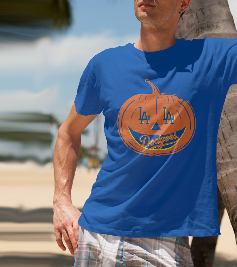 La Dodgers Halloween Pumpkin T-Shirt