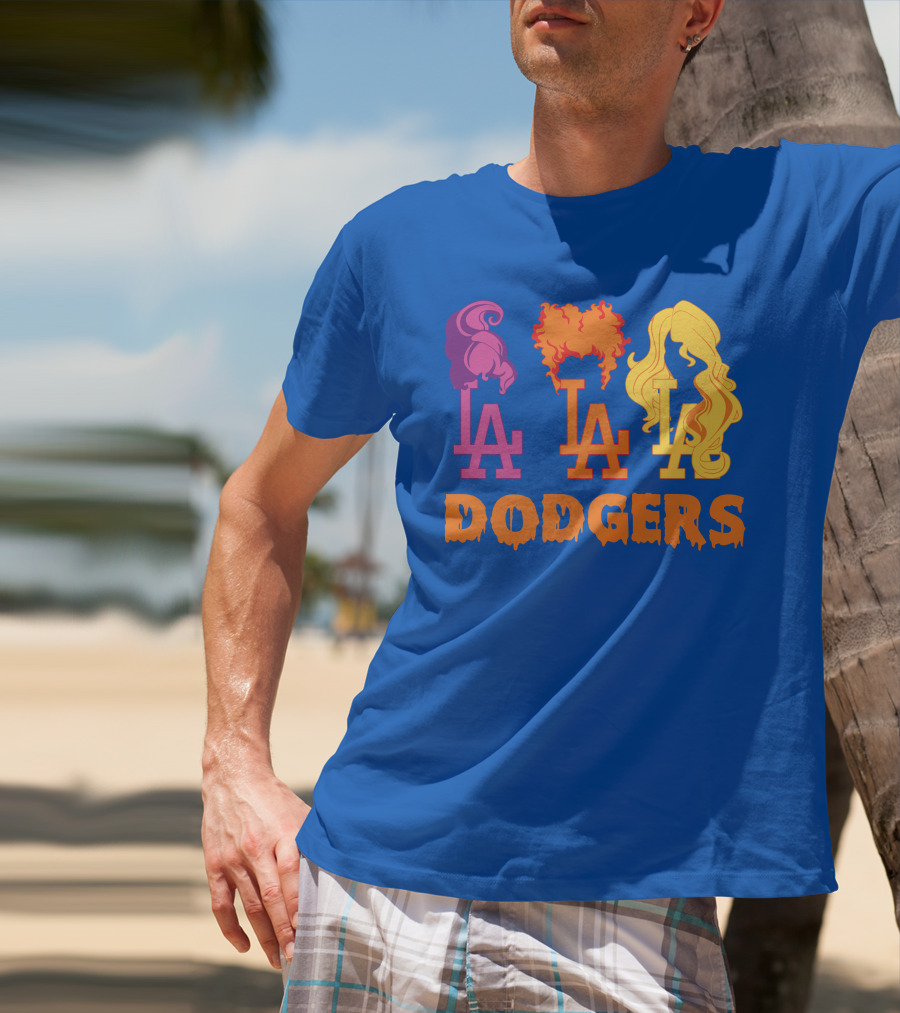 La Dodgers Trio Silhouette Hair Styles T-Shirt