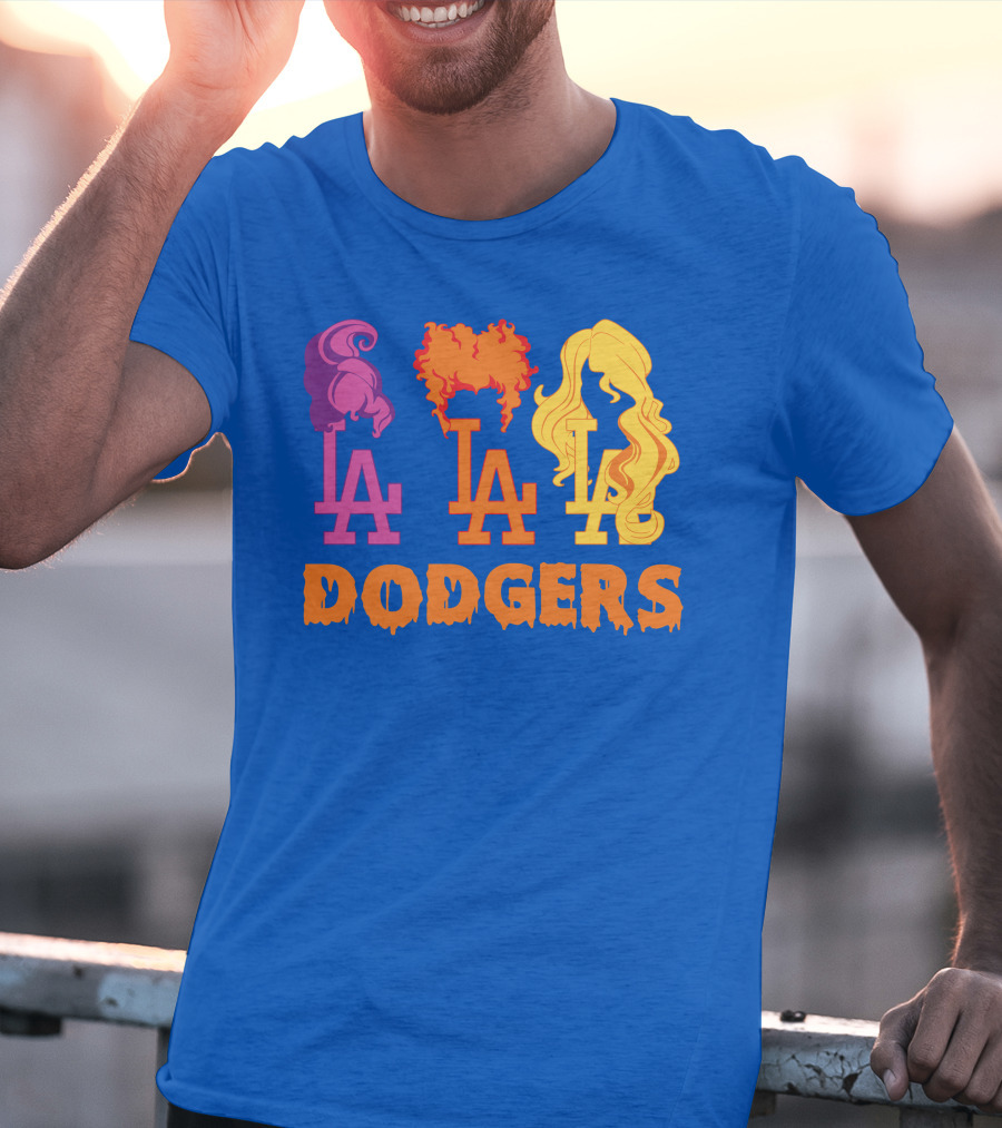 La Dodgers Trio Silhouette Hair Styles T-Shirt