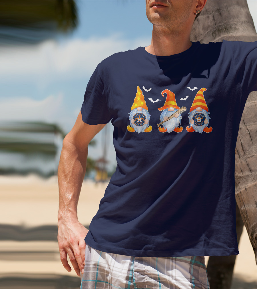 Houston Astros Halloween Gnome Trio T-Shirt