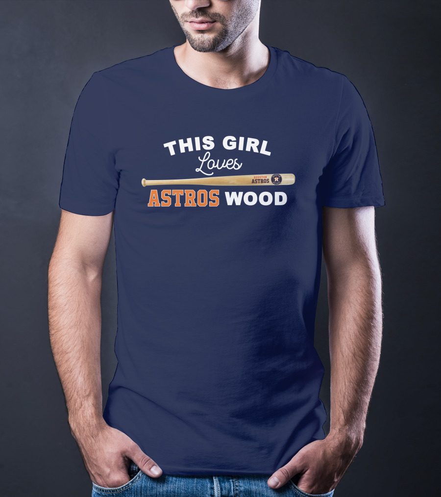 This Girl Loves Houston Astros Wood T-Shirt