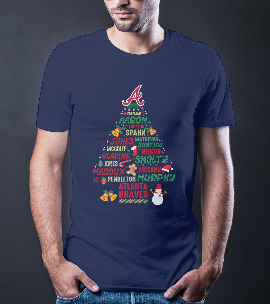 Atlanta Braves Christmas Tree T-Shirt
