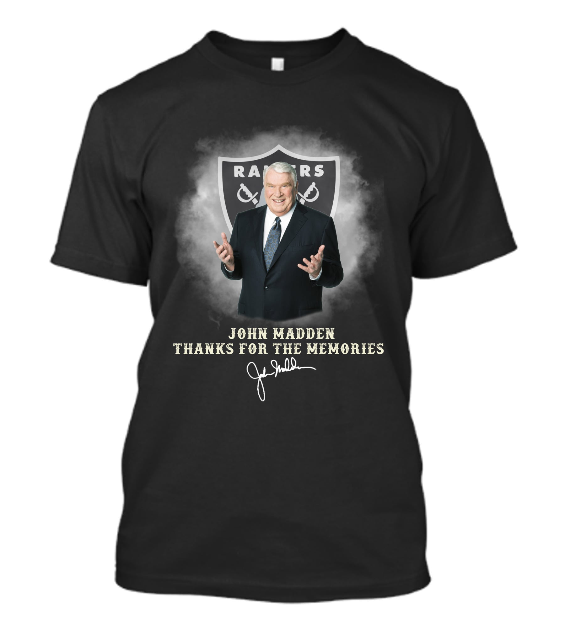 John Madden Raiders Thanks For The Memories T-Shirt