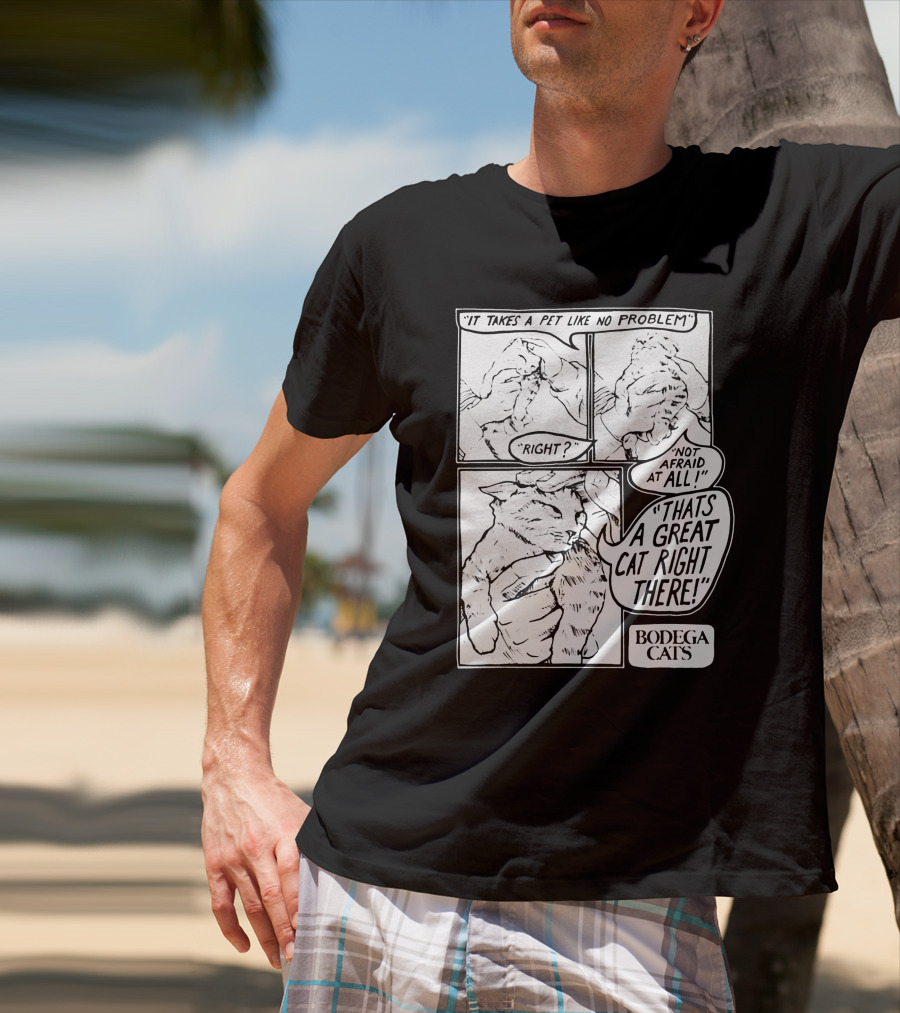 Bodega Cats That's A Great Cat Right There Comic Strip T-Shirt