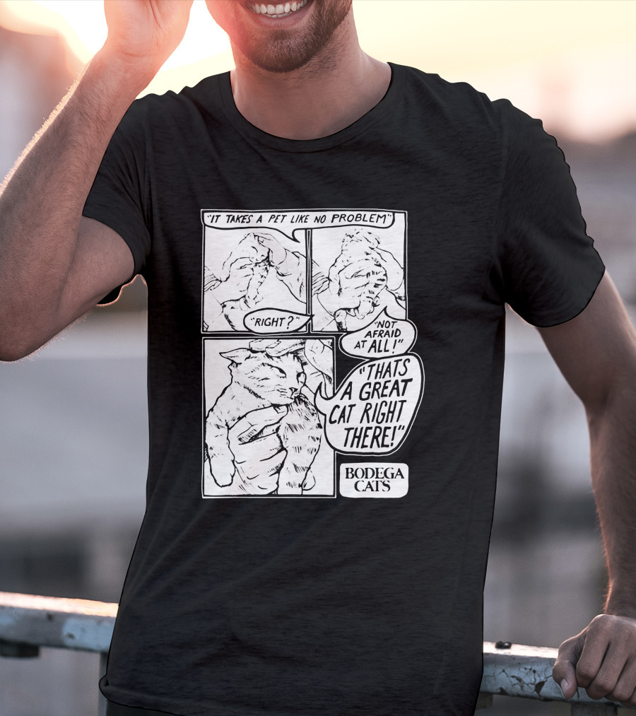 Bodega Cats That's A Great Cat Right There Comic Strip T-Shirt